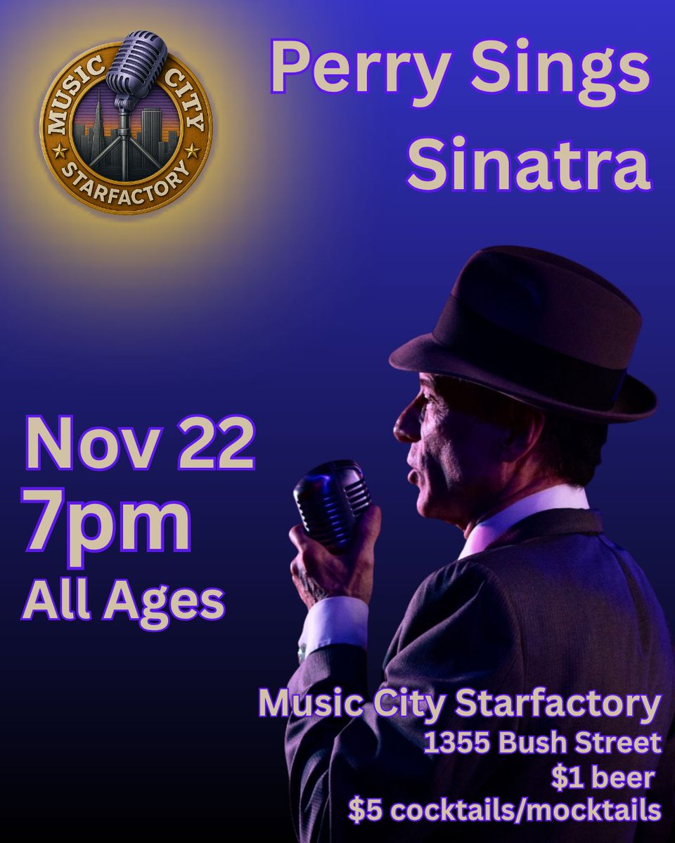 MusicCitySF's tweet image. Who's excited for another awesome Saturday night at Music City Starfactory?! Drop a comment below and let us know who you're most excited to see! 😁🤘#livemusic #sanfrancisco #starfactory #bayarea #thingstodoinsf #bayareamusicians #music #concert #1dollarbeer #5dollarcocktails