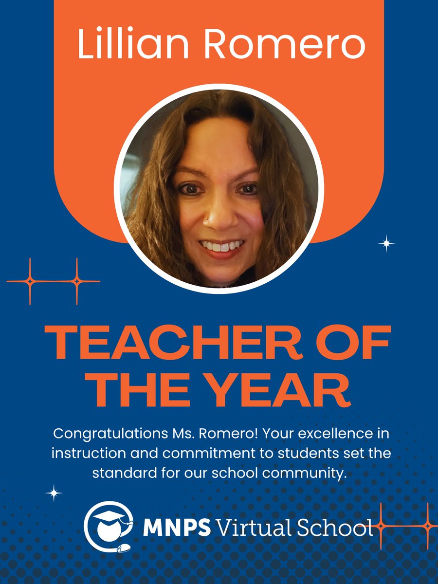 Congratulations Ms. Romero we are grateful for your dedication to your students and MNPS Virtual School!