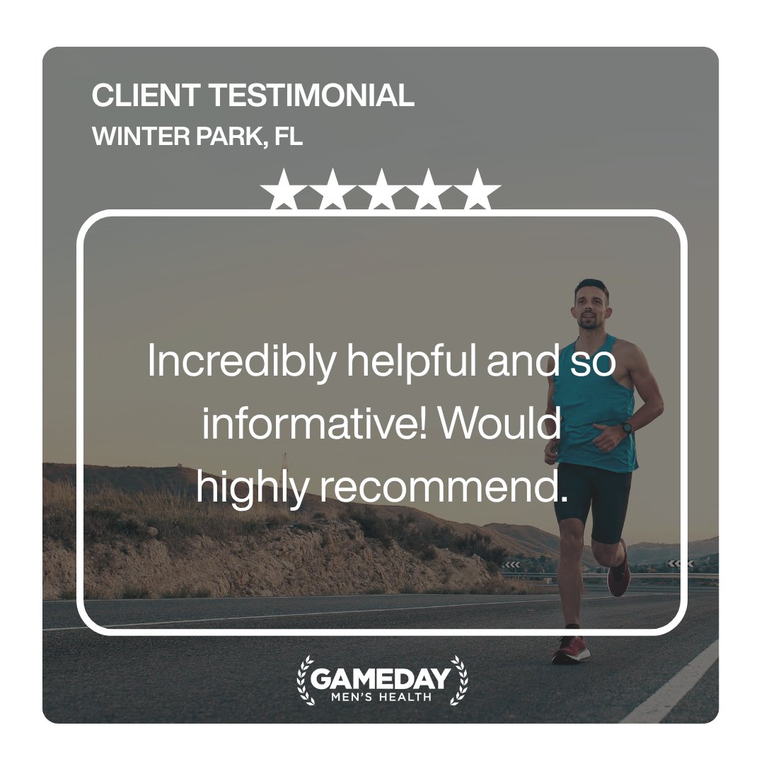 GamedayMen85310's tweet image. Your success is our success. We’re grateful for your 5-star feedback and the opportunity to help men transform their health and lives.

book.nimblr.co/GamedayWinterP…

#MensHealthMatters #GamedayMensHealth #TestosteroneOptimization #MensWellness #PatientCare