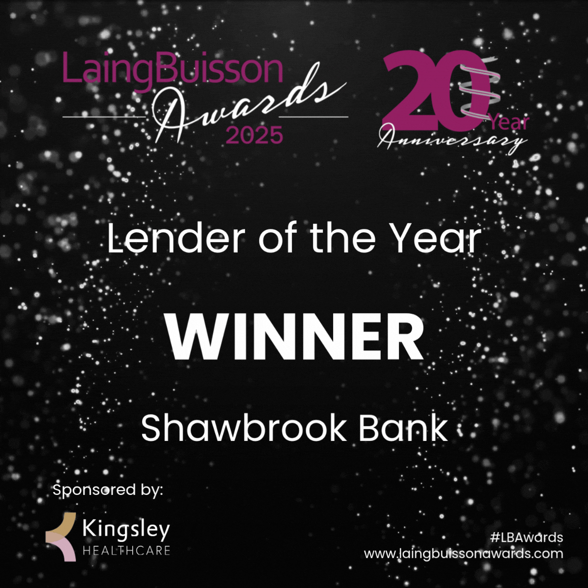 PHCI_LB's tweet image. Congratulations to @ShawbrookBank for winning the Lender of the Year Award.

Shawbrook shines with innovative funding solutions and strong stakeholder commitment through community engagement and staff support.

This award is sponsored by Kingsley Healthcare. #LBAwards