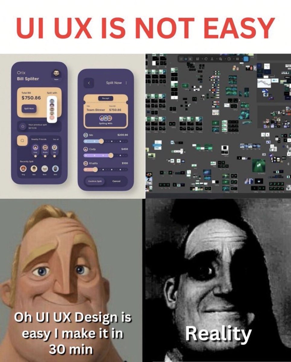DanDesignsUX's tweet image. Whoever said that UI and UX Design is easy. I challenge you to try, and don’t use AI to do it for you.