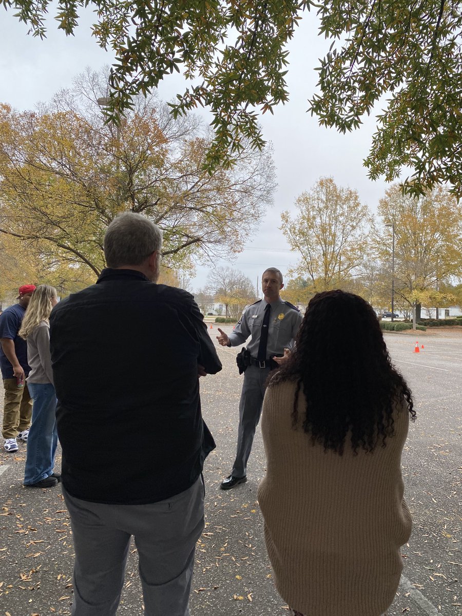 SCHP_Troop1's tweet image. Visited @MidlandsTech today and spent some time with the students talking about the dangers of impaired driving.

Students had the opportunity to drive the golf cart with and without impaired vision goggles to see just how much impairment affects our ability to drive.