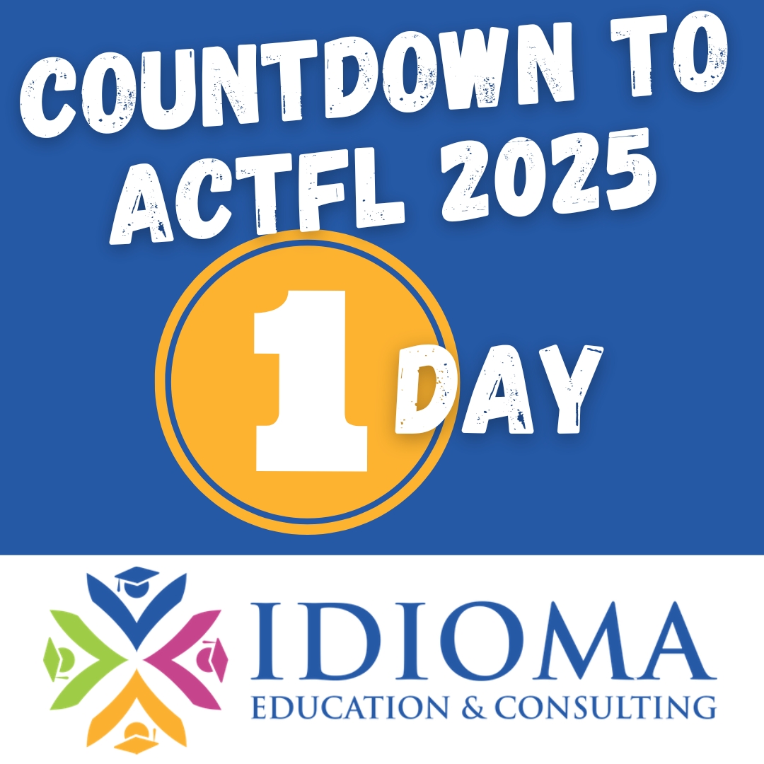 IdiomaEdu's tweet image. 🗓 1 day to #ACTFL25! Visit booth 1207 to meet us &amp;amp; learn how we can support your teaching goals. 💡
💬 What’s your goal for this year’s convention?
#idiomaeducation #langchat #worldlanguages