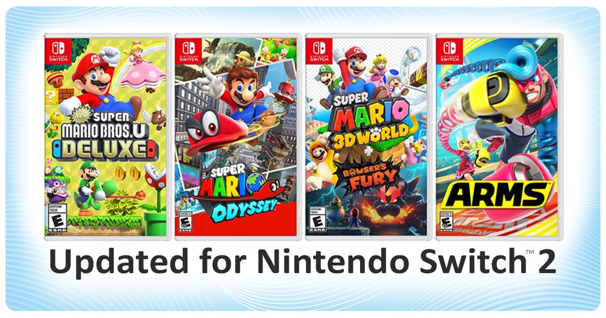N_Difference's tweet image. Panic Button a travaillé sur les mises à jour de Super Mario Odyssey, Super Mario 3D World + Bowser’s Fury, ARMS et New Super Mario Bros. U Deluxe pour la Nintendo Switch 2

▶︎ nintendo-difference.com/news/panic-but…

#NintendoSwitch2