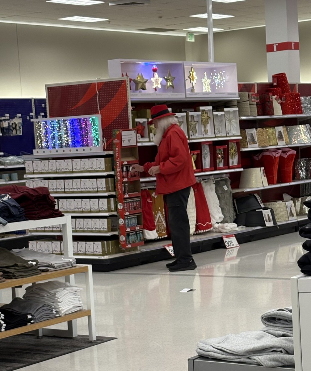 Saw pimp hat Santa in Target today