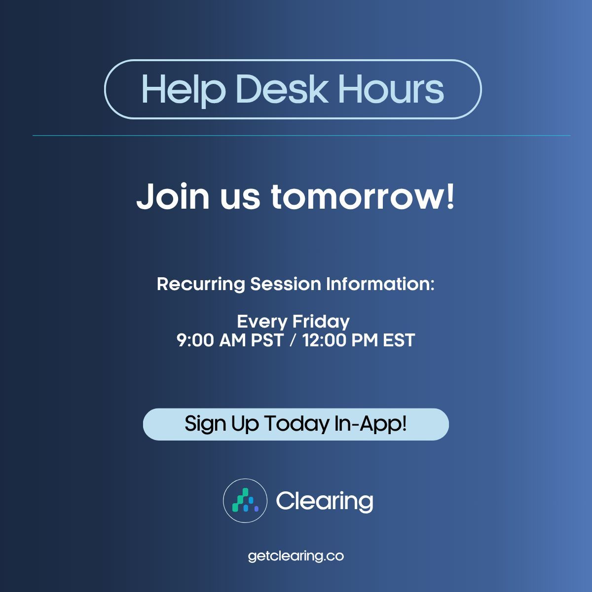 Don't forget - tomorrow (and every Friday) we have our client office hours!

Come get your product questions answered 🙌

#TrustAccounting #Bookkeeping #ShortTermRentals #VacationRentals #PropertyManagement