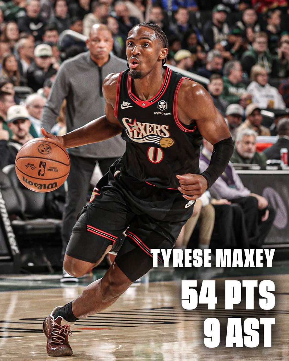 MAD MAX PUT THE SIXERS ON HIS BACK 🔥 

Tyrese Maxey dropped a 50-burger vs. the Bucks 😯 