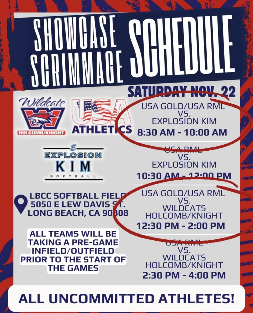 lexyeverett2026's tweet photo. New weekend plan! Come see our uncommitted players this weekend 
📍LB City College Softball Field
Games Saturday and Sunday
See you there!
@usaathletics18g @EFP_Solutions @CBerouty https://t.co/OV1brQHy0b