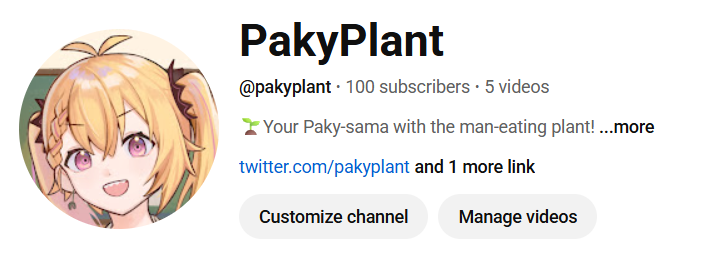 pakyplant's tweet photo. 🌱WOAH 100 subs!!!!!
(｡•̀ᴗ-)✧Make sure you subscribe now and claim your loyalty to Plant early. That will effectively postpone your scheduled date of being eaten!

#Vtuber https://t.co/6YWNGvGw4F