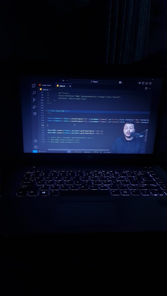 TECHY_FAIZY's tweet image. Day 2 of #100daysofcode
Learned little bit about 
* React
* ReactDom
* What is React
* Why we need it?
* What it the difference between ReactDom and react 🦥🌟
@rohit_negi9
Thank you for such a wonderful lectures ✨🦥