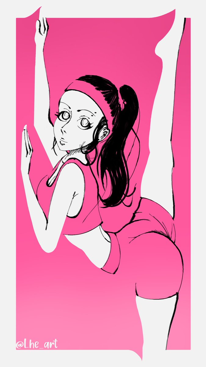 Yaeyart's tweet photo. Pink
.
.
#drawing #sketchart #sport #outfit #pink #PonyTail #blackhair #split #toon #cartoon https://t.co/f3p5RdPm3o