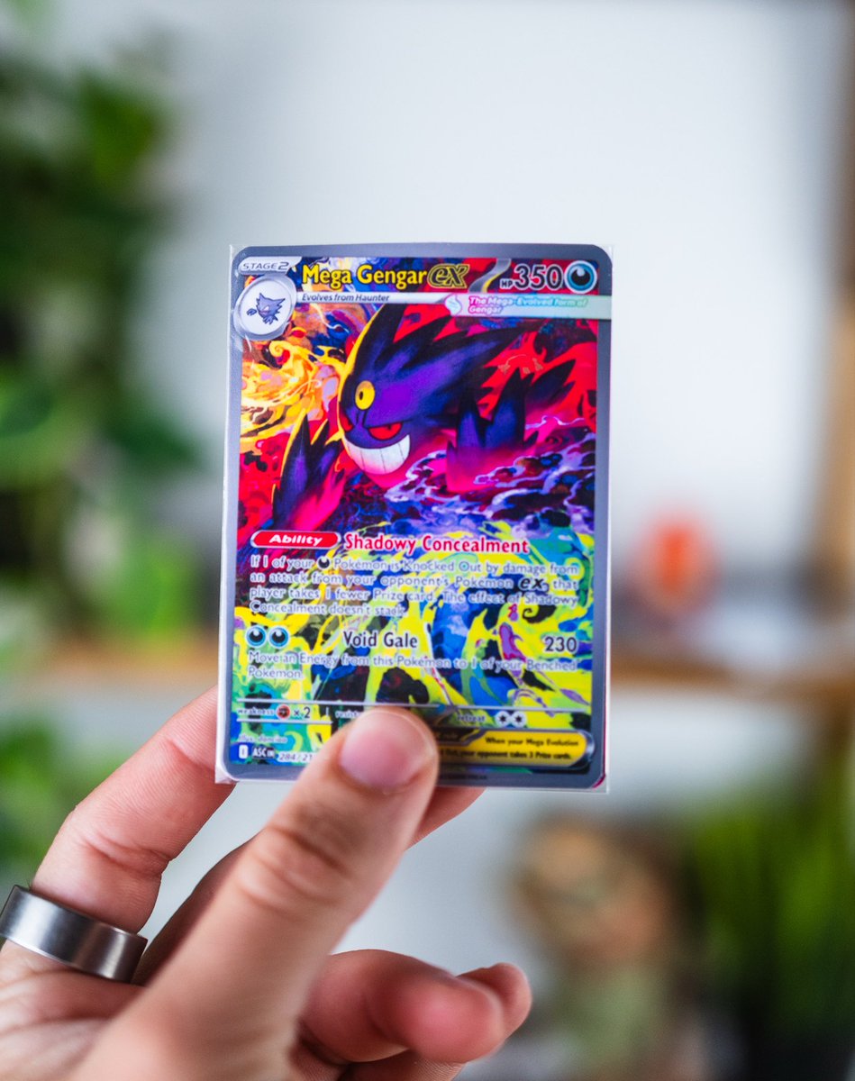 GeeksStopTCG's tweet image. Don’t @ me but Gengar makes any set a must.

Mega Gengar ex SIR from Ascended Heroes 🔥

more at geeksstop.co
#pokemoncards #pokemontcg