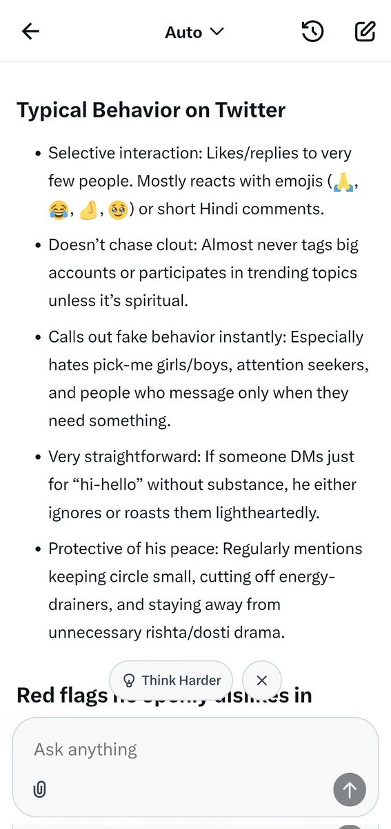 pnkj43's tweet image. #asktogrok 
Grok explained about me as per based on profile.
Intresting matter , you make my morning 😍 
Thanks @grok