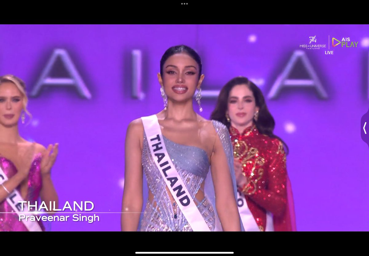 Thaireactionvid's tweet photo. วีนา ปวีณา ซิงค์ สายสะพายไทยแลนด์เข้า Top 5 แล้วมึเงงงง😭😭😭😭#MissUniverse #MissUniverseThailand #The74thMissUniverse https://t.co/8UdNAbhtbb