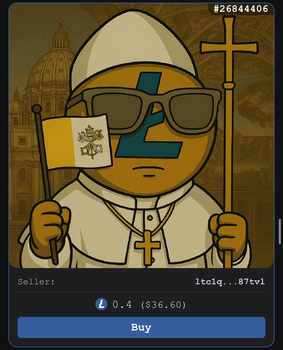 LitecoinChads's tweet image. Chads are on a real discount today.

21 international #Litecoin Chads left!

Floor price of 0.4 $LTC!

Collection: chikun.market/collections/li…

#LTCC #LitVM #Luxx #Lits
