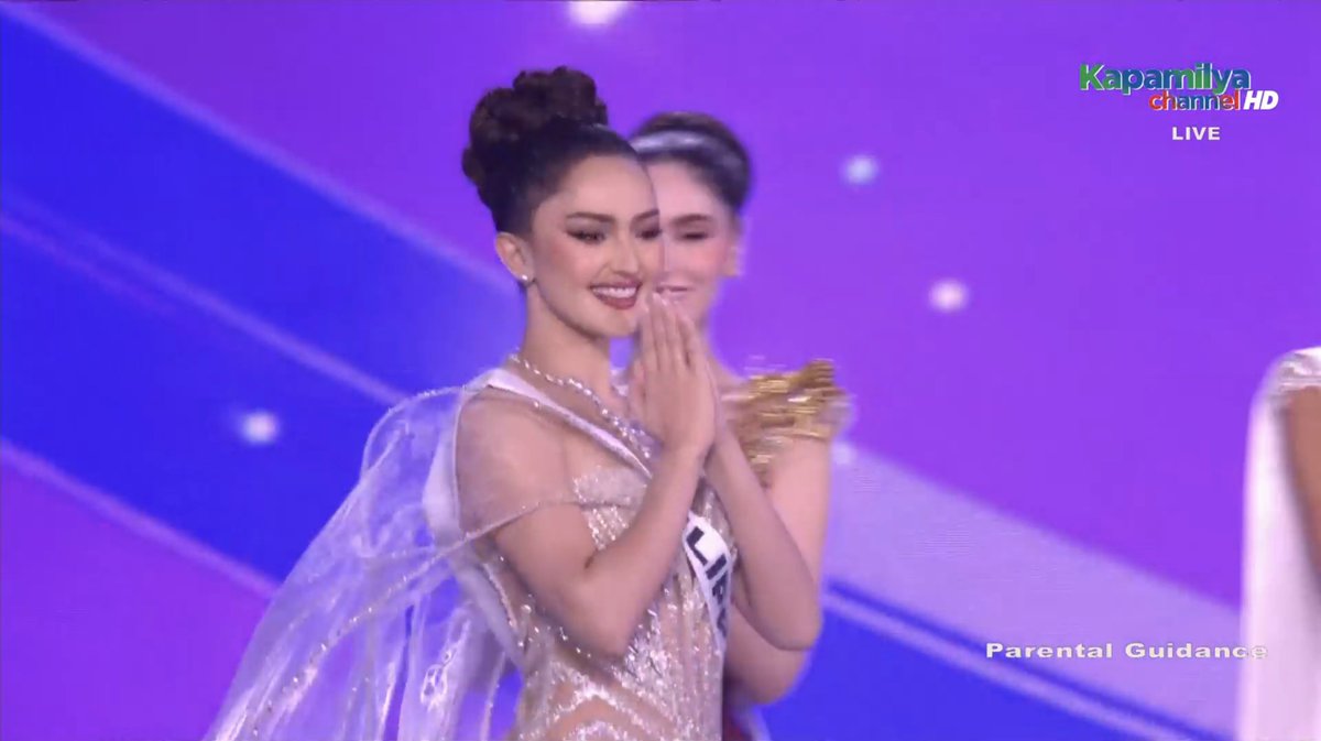 ofc_iwant's tweet photo. One step closer to the crown! Ma. Ahtisa Manalo claims her spot in the TOP 5! Pilipinas, this is it! 🇵🇭✨ 
  
Watch 74th Miss Universe Final Competition LIVE on iWant for FREE! Available for PH only. https://t.co/k3pPBYJPC8
 
 #MissUniverse2025 https://t.co/JqOeezBg7w