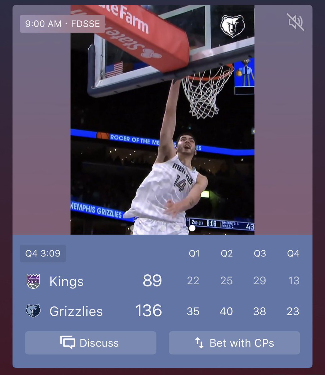 The Grizzlies are torching the Kings.
Ja and Jaren aren't even playing tonight 😳