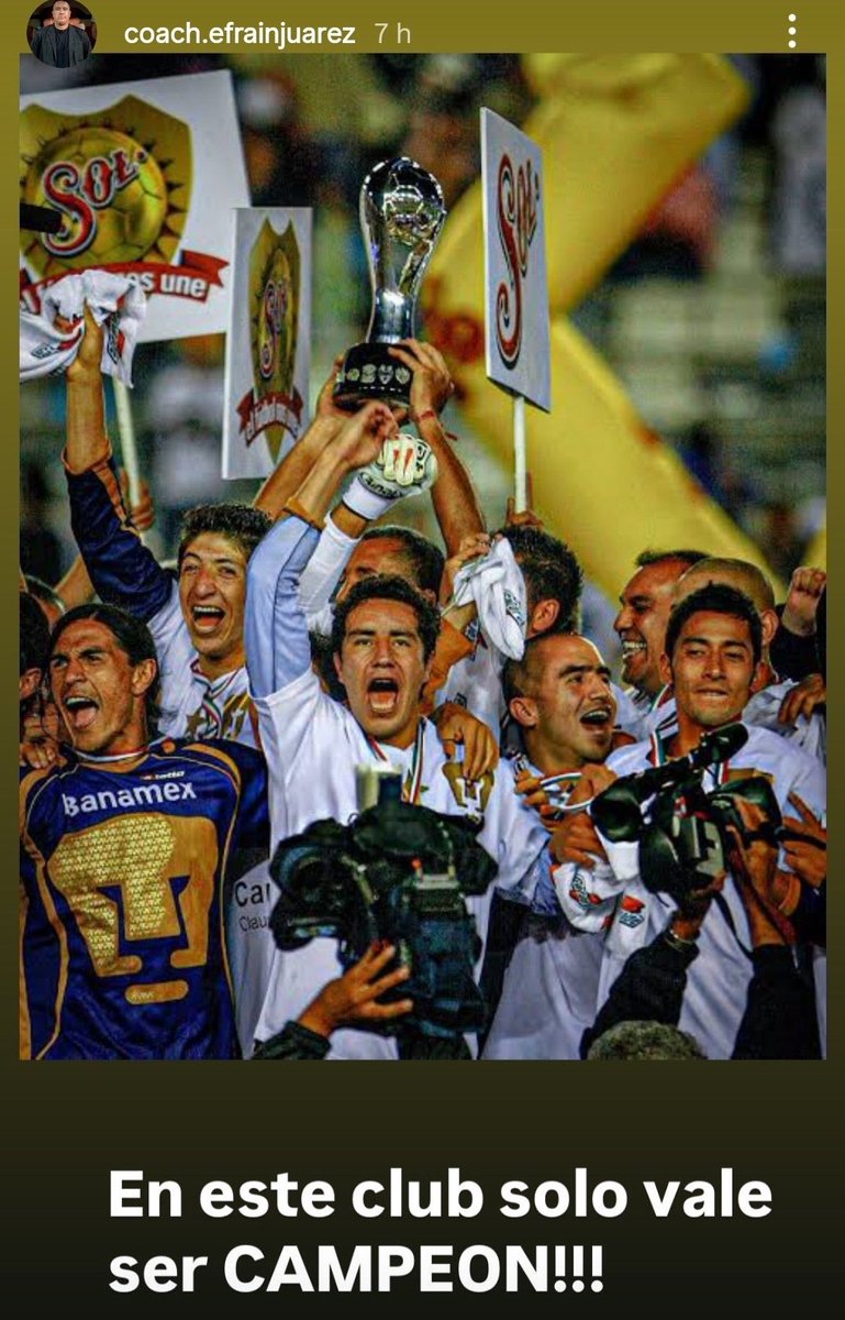 Esto subió el hocicón de Efraín Juárez a sus redes en la guerra de indirectas que tuvo con Mohamed después de celebrar el empate en contra de Toluca, Mohamed ha de estar cagado de risa, será congruente y se largará de pumas?