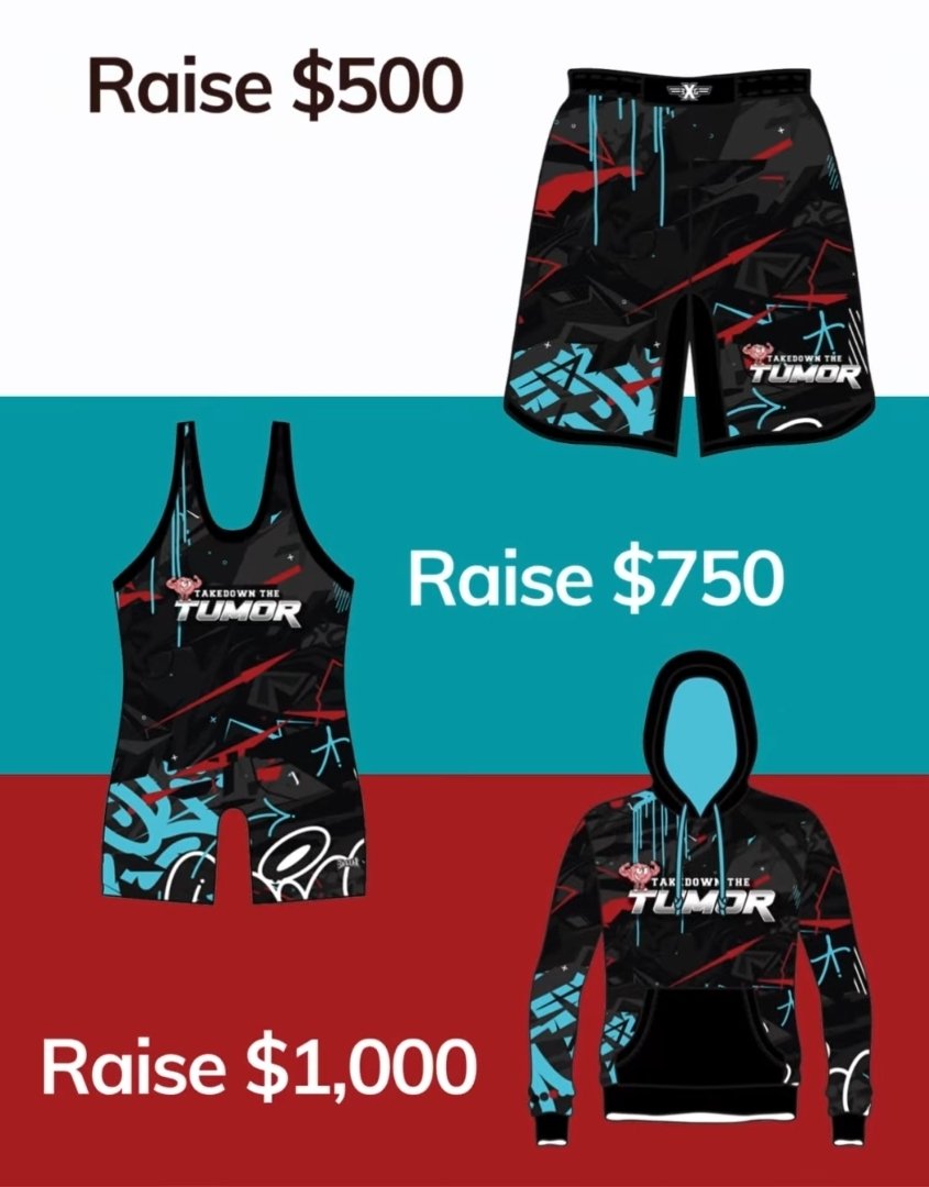 TalkAboutItE's tweet photo. 🔥 Wrestlers, join the Takedown the Tumor Fundraising Challenge &amp; help your team make a difference in the battle against childhood brain cancer.

💰 Top fundraisers can earn custom singlets &amp; more.

Together, we can pin cancer!

Visit for more info: https://t.co/3OlBUCD2yU https://t.co/dvhLKtwHaQ