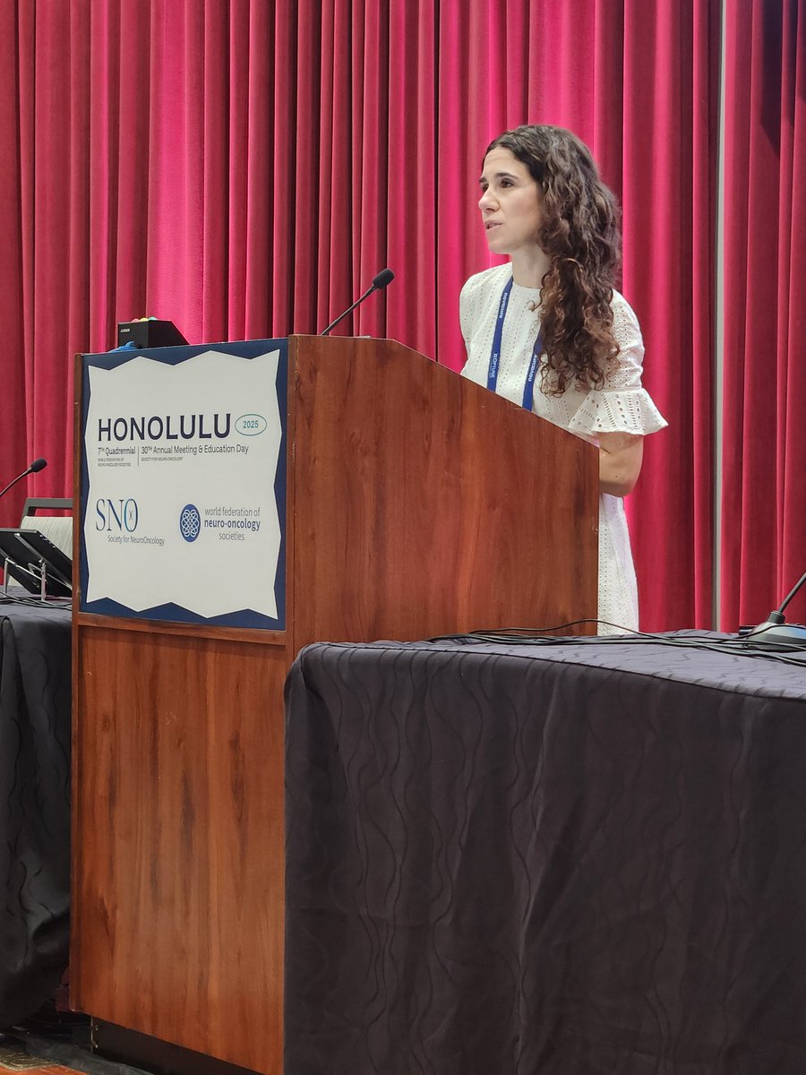 NeuroOnc's tweet image. Congratulations to Macarena de la Fuete for receiving the Women in Neuro-Oncology (WiN) Mid-Career Exemplary Physician Award. #SNO2025 #WFNOS #EducationDay #WomenInNeuroOncology #WiN