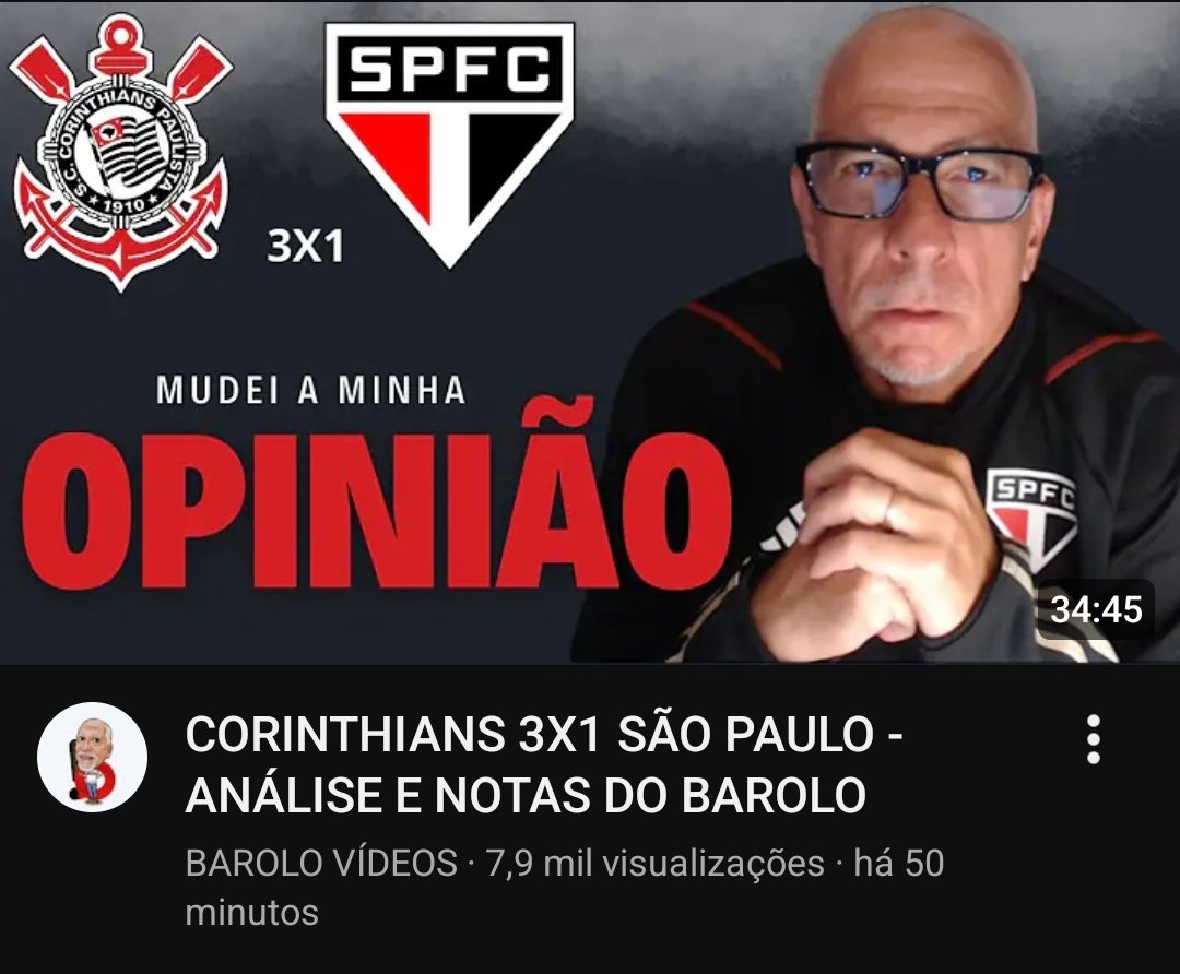 vini_developer2's tweet image. 34 minutos de Barolo puto com a derrota do Trikas pro Coringão
Bom divertimento 😁