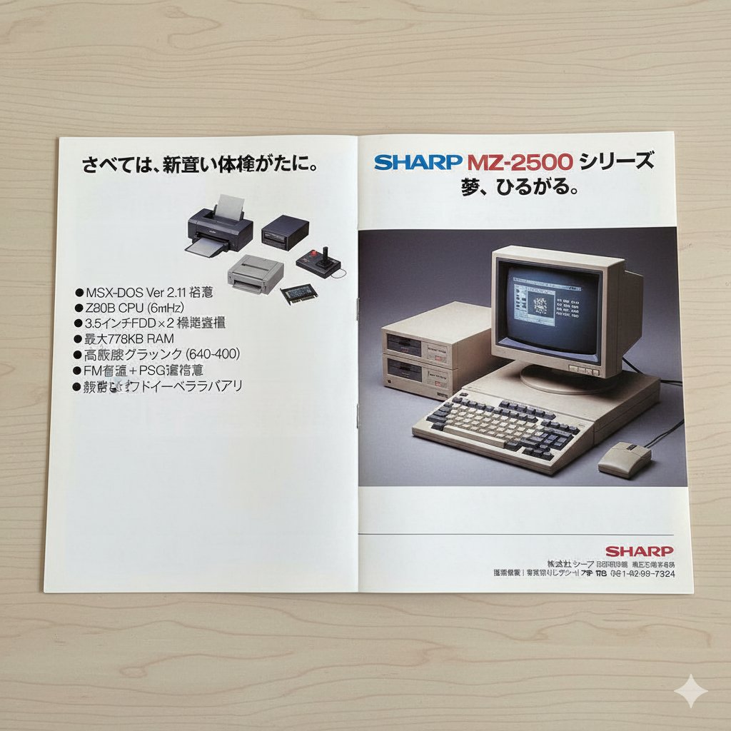 そして、MZ-2500がベーシックマスターレベルⅢのような一体型。 そして