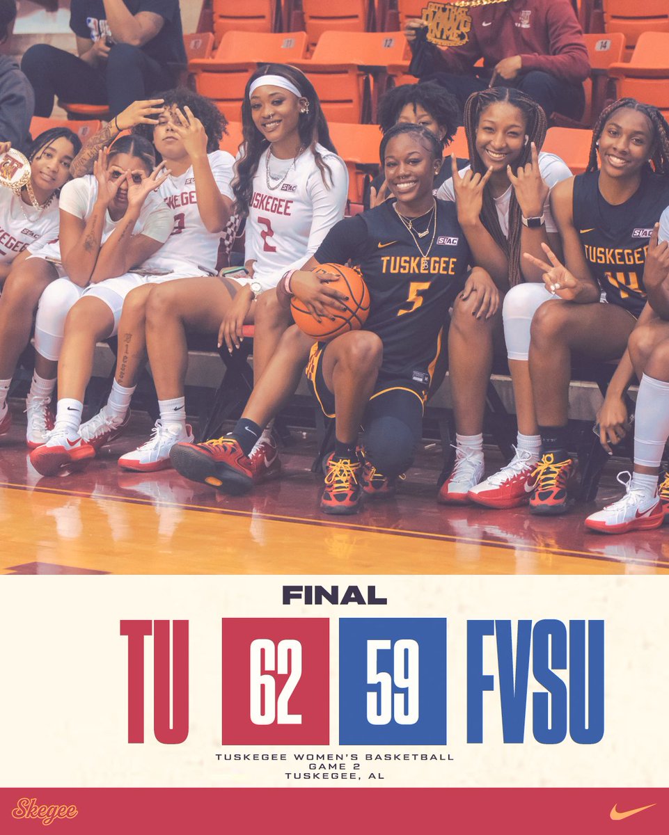 Golden Tigers come away with the first win of the year in the home opener against SIAC opponent Fort Valley State!

#SkegeeWBB l #MyTUAthletics  l #SIAC