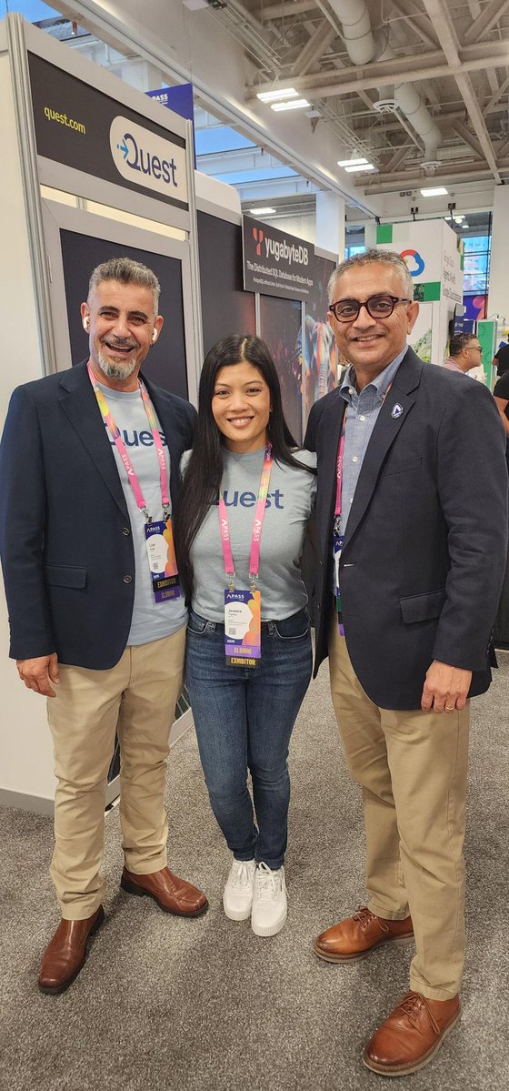 Quest's tweet image. We&apos;re thrilled to be back at #PassDataSummit!

Talking all about how teams can deliver AI-ready data at speed and scale, without sacrificing security or governance.

Can&apos;t think of a better way to wrap up the week!