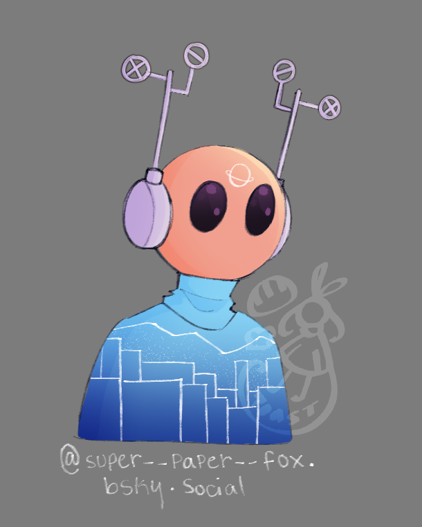 The_KawaiiToast's tweet image. @/super--paper--fox.bsky.social &apos;s iterator! I like their antenna :]

#rainworld #iterator #iteratoroc