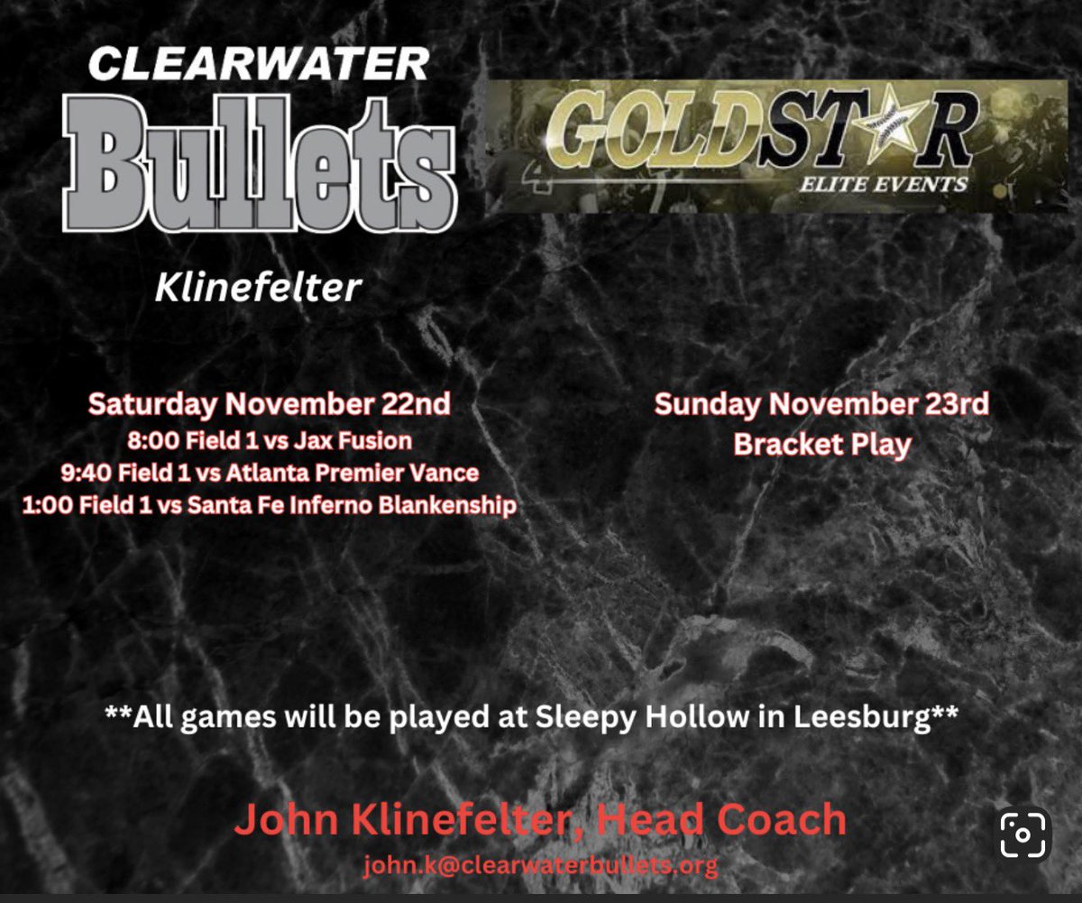 Come out and watch me play this weekend. <a href="/Bullets_18u/">Clearwater Bullets-Klinefelter</a> <a href="/paul27russo/">Paul Russo</a> <a href="/CAASoftballAdv/">Coach Jennifer Turner</a> <a href="/HitFactoryTampa/">Hit Factory Baseball</a> <a href="/LouisLlerandi/">Llerandi Gloves</a>  <a href="/christine_roser/">Christine Roser</a> <a href="/jakesidwell29/">Jake Sidwell</a> <a href="/GyreneSoftball/">Ave Maria University Softball</a> @DrewPowell39 <a href="/RutgersNewarkSB/">Rutgers Newark Softball</a> <a href="/FloridaTechSB/">Florida Tech Softball</a> <a href="/Keiser_Softball/">Keiser Softball</a> <a href="/ValSilvestrini/">Val Silvestrini</a> <a href="/AlissaSmith12/">Alissa Smith</a> <a href="/TyMedina34/">Trinity Medina</a>