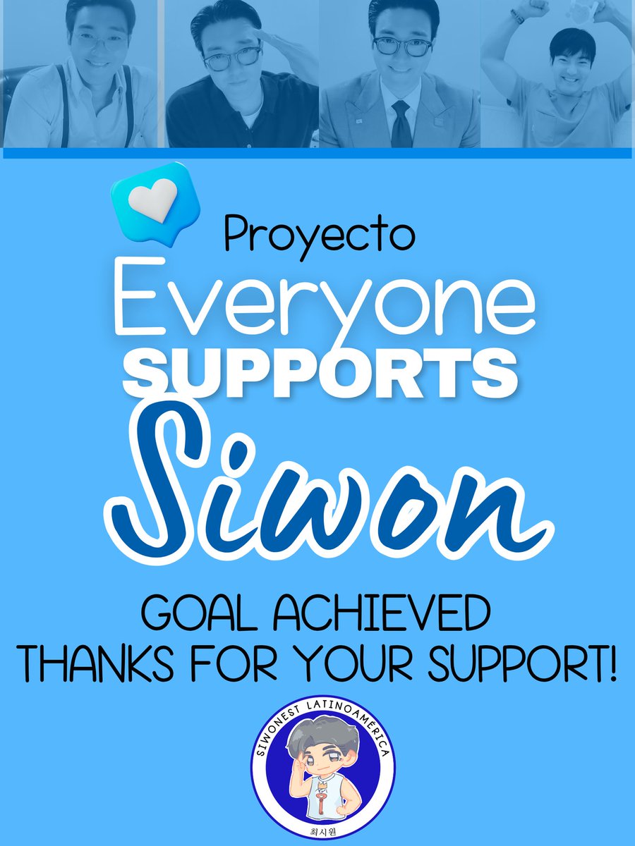 Estamos muy felices, ya que superamos la meta propuesta tanto para la recepción de cartas como de las donaciones ¡Muchas gracias por su apoyo!💙

En este hilo se desglosa un informe preliminar del proyecto.
Por favor léelo

#EveryoneSupportsSIWON
#LatinAmericaSupportsSIWON
#SIWON