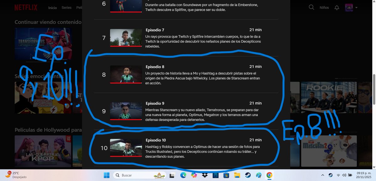 CircusWave's tweet image. @NetflixLAT @netflix se han equivocado con la enumeracion de los capitulos de #TransFormersEarthSpark temporada 2! Los episodios 8 y 9 son los Episodios 9 y 10! Y el episodio 10 es el Episodio 8! Arreglen este error cronologico!
