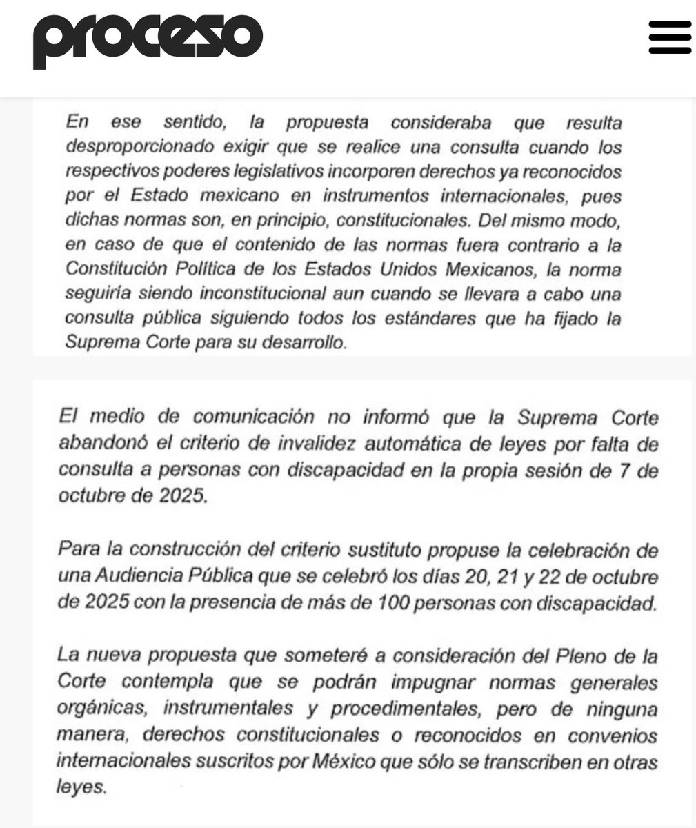 LeniaBatres's tweet image. Derivado de una publicación realizada por Revista Proceso, relacionada con el proyecto que propuse en la acción de inconstitucionalidad 182/2024, ejercí mi derecho de réplica ante la difusión de información inexacta y falsa. 

A continuación, comparto el texto de aclaración y…