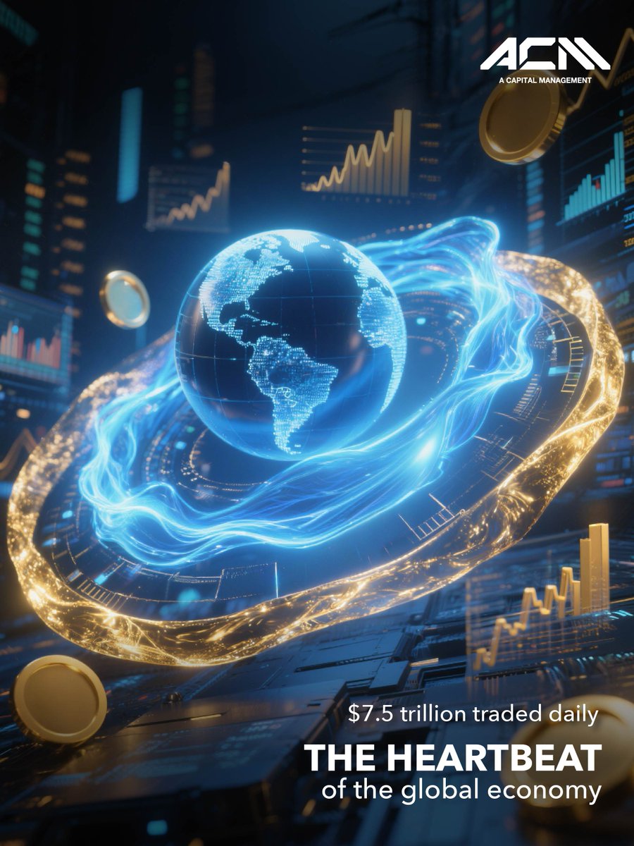 ACapManagement's tweet image. $7.5 trillion traded daily — the heartbeat of the global economy.

Over $7.5 trillion flows through the Forex market every day —
and ACM stands at the center of this global momentum. 🌍
#ACM #Forex #GlobalFinance #Fintech #SmartInvestment