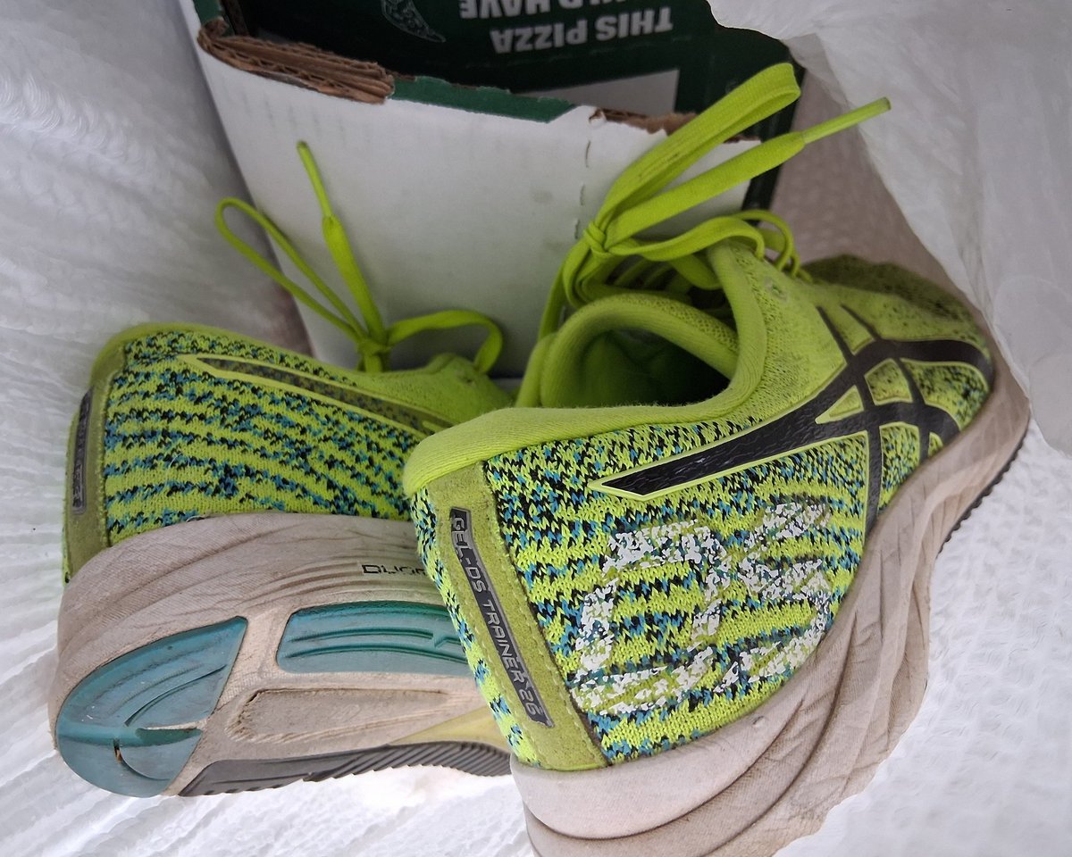 Just retired another pair of the best training shoes I've ever found. Hey <a href="/ASICSamerica/">ASICS America</a> I'm still heartbroken this shoe is discontinued. I've only got 2 pair left, one I'm training in now &amp; one untouched pair still in the box. When they're gone I don't know what I'm going to do.