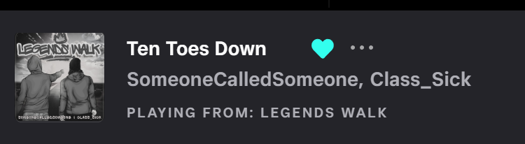Ok <a href="/TIDAL/">Tidal</a> I hear you...
Ten Toes Down by <a href="/SomeoneCSomeone/">S • C • S</a> and <a href="/Amenta_Asylum/">Class_Sick | Microphone Fiend</a> is a reference track for me, I prolly heard it 10,000 times?