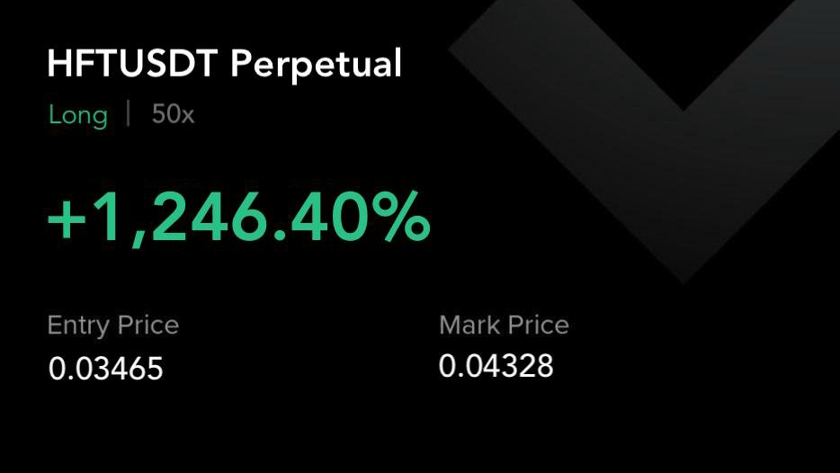 zachtradesx's tweet image. #HFT/USDT  🤩🤩 went exactly as analyzed 🤩

Profit: +1,246.40% 🔥🔥🔥🔥