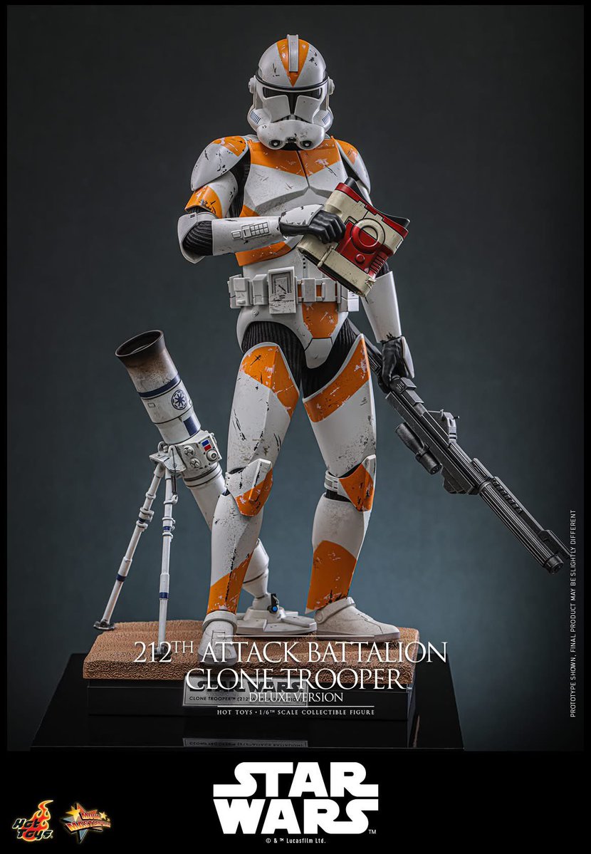 6thscale_KaWu's tweet image. 【Star Wars: Revenge of the Sith™ 1/6th scale 212th Attack Battalion Clone Trooper™ Collectible Figure (Deluxe Version)】

New announcement!

Part 2

#212thAttackBattalionCloneTrooper #CloneTrooper #DeluxeVersion #StarWars #EP3 #LucasFilm #HotToysCollectibles #SixthScale