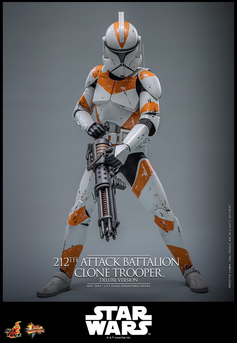 6thscale_KaWu's tweet image. 【Star Wars: Revenge of the Sith™ 1/6th scale 212th Attack Battalion Clone Trooper™ Collectible Figure (Deluxe Version)】

New announcement!

Part 2

#212thAttackBattalionCloneTrooper #CloneTrooper #DeluxeVersion #StarWars #EP3 #LucasFilm #HotToysCollectibles #SixthScale
