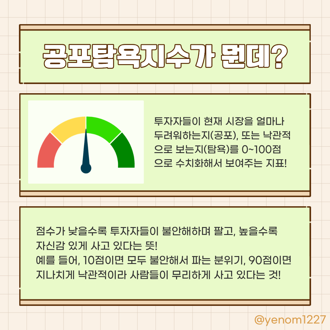 yenom1227's tweet image. #이게뭔데_4컷정보
공포탐욕지수가 한자릿수다 뭐다 요즘 많이 들려오죠!
공포탐욕지수가 뭐고 어떻게 하는것이 좋을지에 대해 간단히 정리해봤습니다!💪