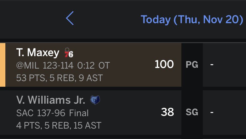 mikeyongod's tweet image. Taking maxey on fantasy was the best decision I’ve ever made