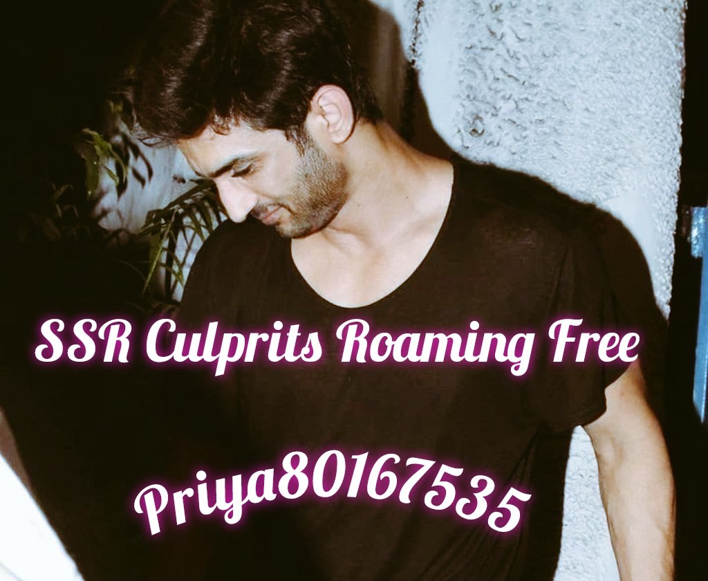 📌SSR Culprits Roaming Free 👈
How come Culprits Living normal life, no fear of law❓️
#CBIInvestigation Team
<a href="/CBIHeadquarters/">Central Bureau of Investigation (India)</a> 
<a href="/PMOIndia/">PMO India</a> 
<a href="/CMOMaharashtra/">CMO Maharashtra</a> 
#JusticeForSushantSinghRajput