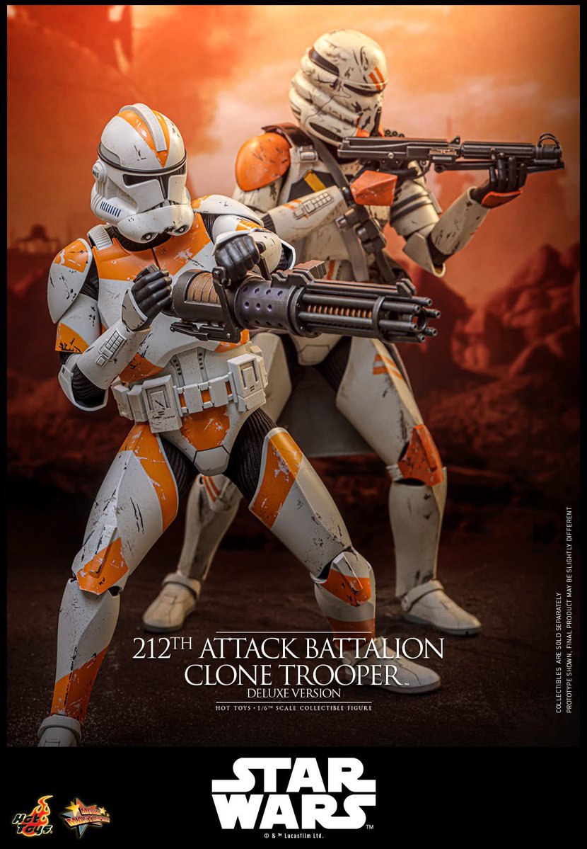 6thscale_KaWu's tweet image. 【Star Wars: Revenge of the Sith™ 1/6th scale 212th Attack Battalion Clone Trooper™ Collectible Figure (Deluxe Version)】

New announcement!

Part 1

#212thAttackBattalionCloneTrooper #CloneTrooper #DeluxeVersion #StarWars #EP3 #LucasFilm #HotToysCollectibles #SixthScale