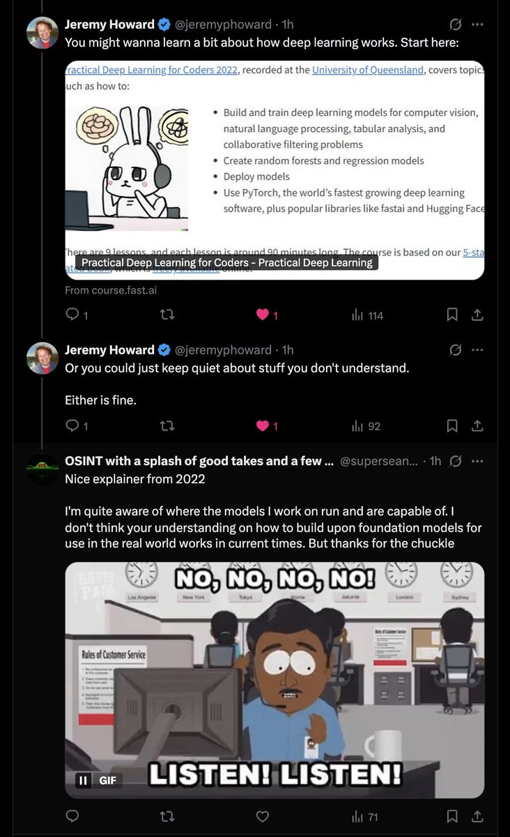 remarquable
 Je crois que c'est ça, les gars. C'est le clown qui n'a jamais entraîné de réseau neuronal dont parlait @al