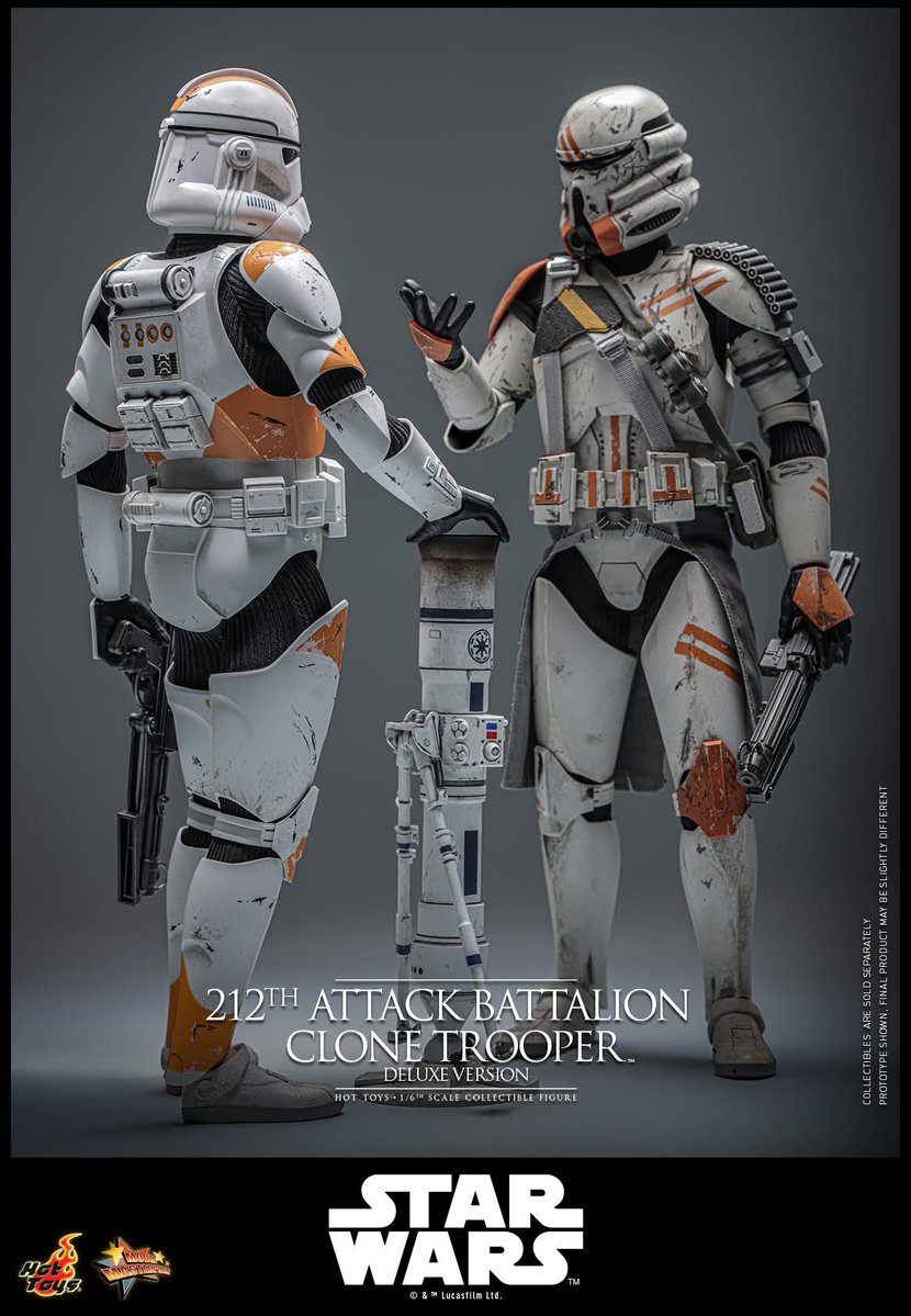 6thscale_KaWu's tweet image. 【Star Wars: Revenge of the Sith™ 1/6th scale 212th Attack Battalion Clone Trooper™ Collectible Figure (Deluxe Version)】

New announcement!

Part 3

#212thAttackBattalionCloneTrooper #CloneTrooper #DeluxeVersion #StarWars #EP3 #LucasFilm #HotToysCollectibles #SixthScale