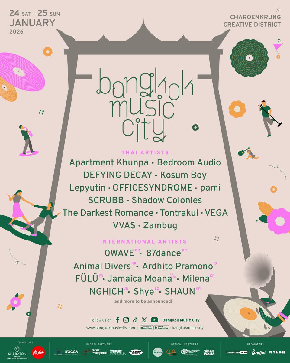 gangschiele_'s tweet photo. ไลน์อัป bangkok music city ปีหน้ามาแล้ว มี 0wave, 87dance, milena งานฟรีแบบนี้ไปสิคับบ 🥹 https://t.co/vSEeFOmvXu