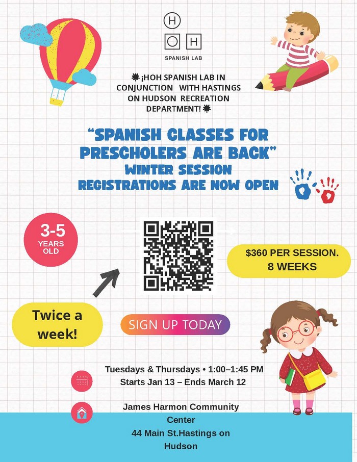 HOHGOV's tweet image. Hastings Recreation: HOH Spanish Lab 2025-2026 School Year Winter Semester alrt.se/u/mOxPSAsQNXr