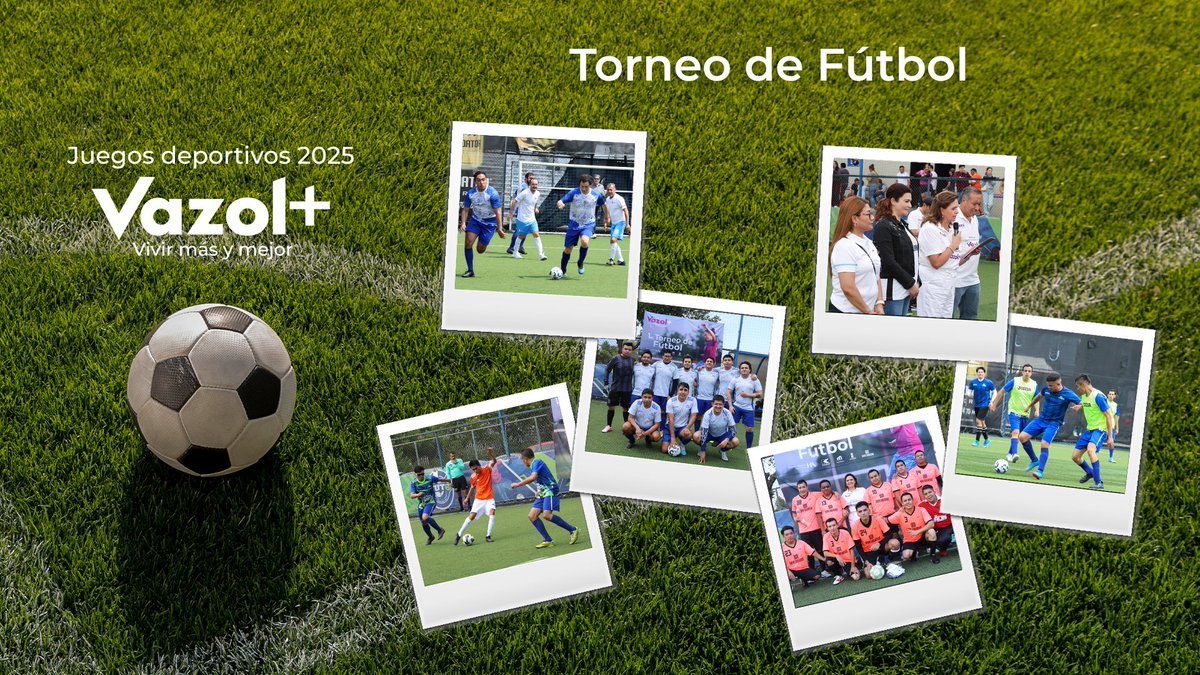 Se llevó a cabo el Torneo de Fútbol de los Juegos Vazol+ 2025, que destacó por el compañerismo, la sana competencia y el compromiso de cada uno de los equipos.

Expresamos nuestro reconocimiento a todos los participantes, quienes demostraron entrega y espíritu deportivo en cada
