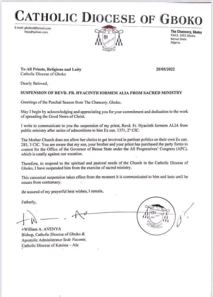 SKefason's tweet image. The useless Governor of Particular Concern was suspended by the Holy Catholic Church in 2022 the moment he picked the nomination form to run for governor.