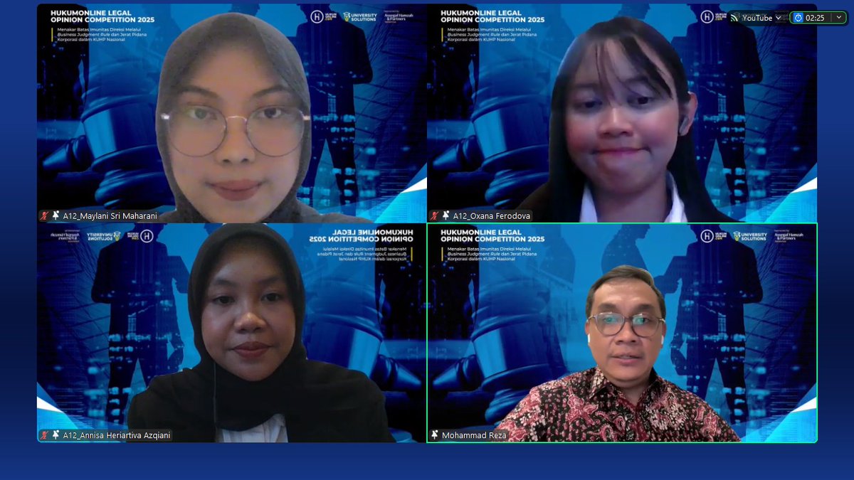 KPPU's tweet photo. Final HLOC 2025: Tekankan Pentingnya Literasi Hukum bagi Generasi Muda

Jakarta (20/11) – Anggota Komisi Pengawas Persaingan Usaha (KPPU) Mohammad Reza, menjadi salah satu juri pada babak final Hukumonline Legal Opinion Competition (HLOC) 2025 yang diselenggarakan secara daring oleh Hukumonline pada 20 November 2025. Kehadiran Reza di babak final bukan sekadar sebagai tamu kehormatan, tetapi sebagai figur yang membawa perspektif penegakan hukum persaingan usaha ke dalam ruang diskusi akademik mahasiswa hukum dari seluruh Indonesia.

Selengkapnya: https://t.co/8TH1cqx6fk